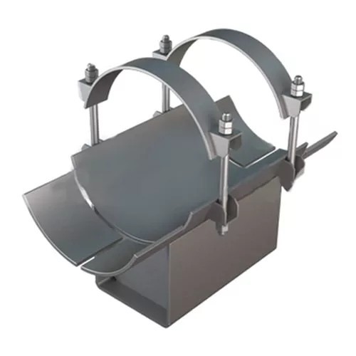 Неподвижная бугельная хомутовая опора с корпусом